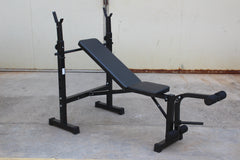 Olympic Weight Bench Set with Squat Rack