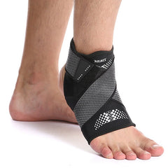 Adjustable Sports Ankle Brace With Compression Strap