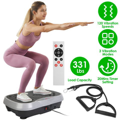 Whole Body Vibration Platform with Resistance Bands