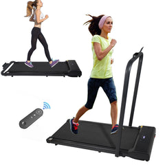 2-in-1 Folding Walking Pad Treadmill for Home