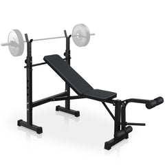 Olympic Weight Bench Set with Squat Rack