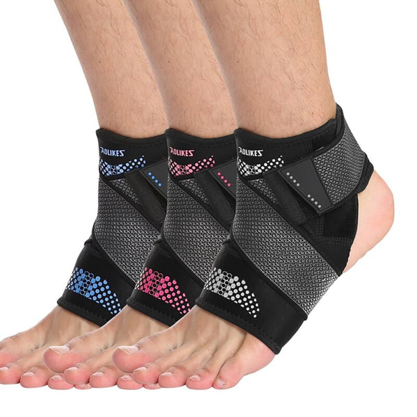 Adjustable Sports Ankle Brace With Compression Strap