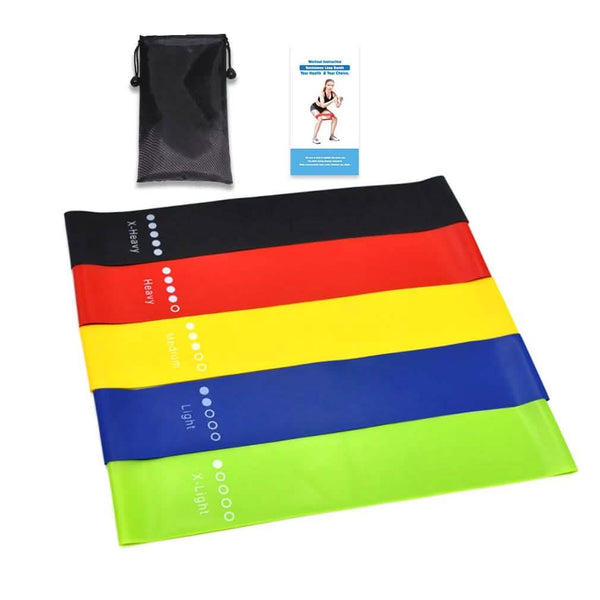 5-Piece Resistance Loop Exercise Bands