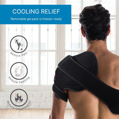 Gel Ice Shoulder Brace With Hot Cold Compression