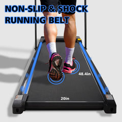 2-in-1 Folding Walking Pad Treadmill for Home
