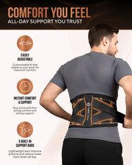 Copper Compression Lower Back Support Brace