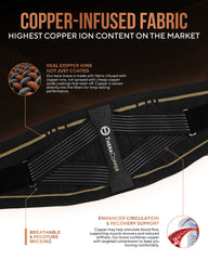 Copper Compression Lower Back Support Brace