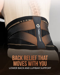 Copper Compression Lower Back Support Brace