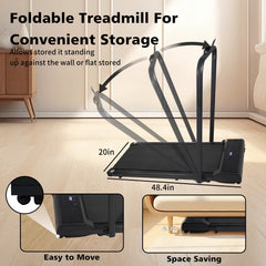 2-in-1 Folding Walking Pad Treadmill for Home
