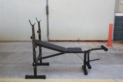 Olympic Weight Bench Set with Squat Rack