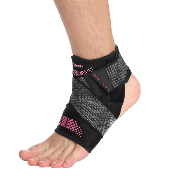 Adjustable Sports Ankle Brace With Compression Strap