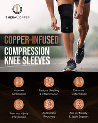 Copper Compression Knee Sleeves 2-Pack