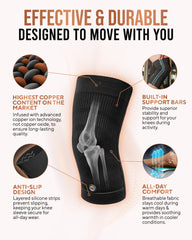 Copper Compression Knee Sleeves 2-Pack