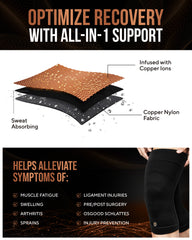 Copper Compression Knee Sleeves 2-Pack