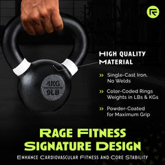Single Cast Iron Kettlebell for Strength Training