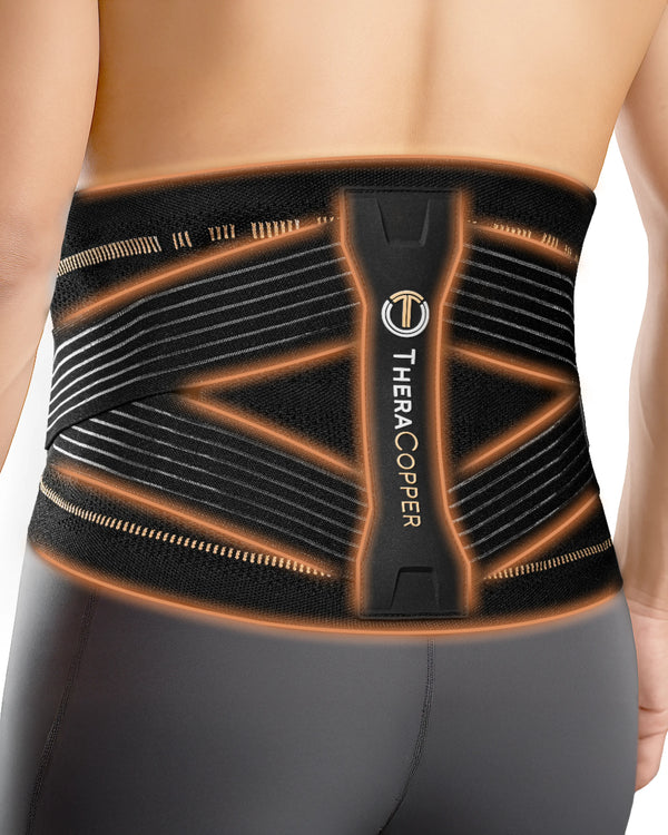 Copper Compression Lower Back Support Brace