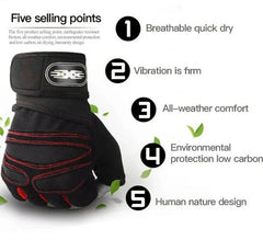Unisex Fingerless Sports Gloves With Wrist Support