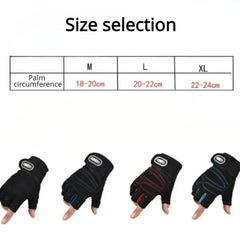 Unisex Fingerless Sports Gloves With Wrist Support