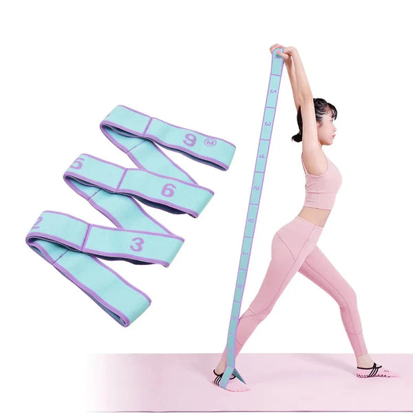 Elastic Yoga Stretching Strap With Loops