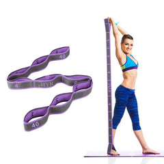 Elastic Yoga Stretching Strap With Loops