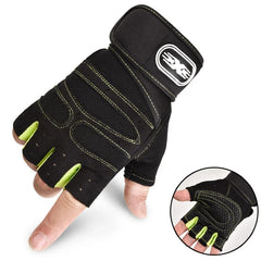 Unisex Fingerless Sports Gloves With Wrist Support