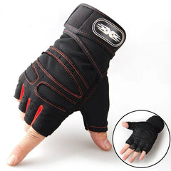 Unisex Fingerless Sports Gloves With Wrist Support