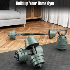 Adjustable Dumbbell Set with Connecting Bar