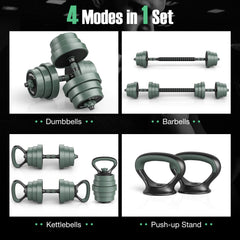 Adjustable Dumbbell Set with Connecting Bar